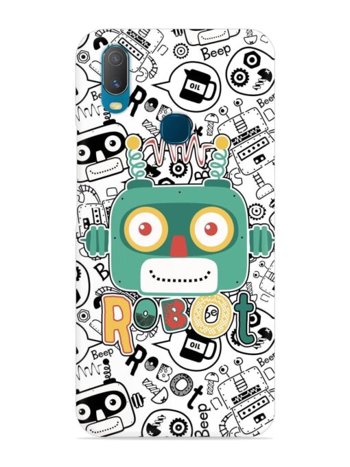 Robot Modern Seamless Pattern Snap Case for Vivo Y11 Zapvi