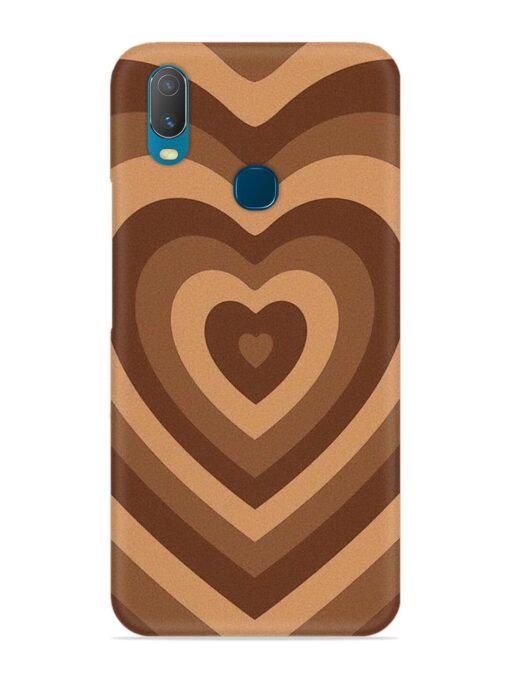 Brown Heart Snap Case for Vivo Y11 Zapvi