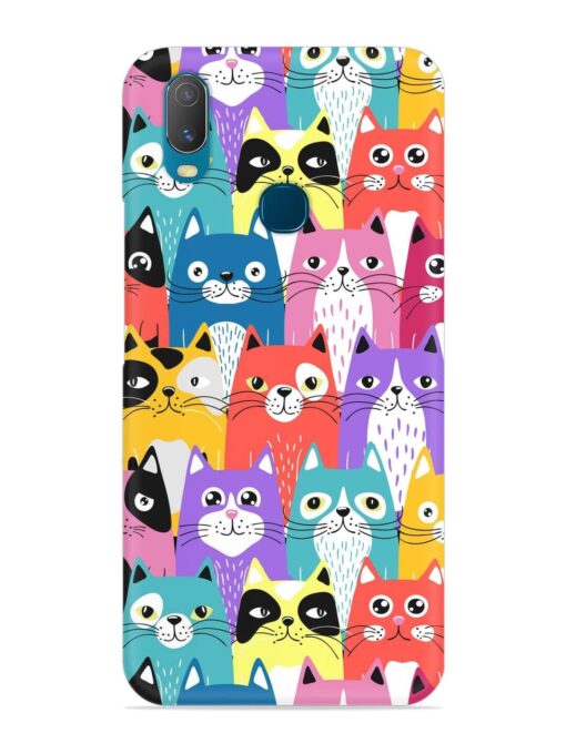 Funny Cartoon Cats Snap Case for Vivo Y11 Zapvi