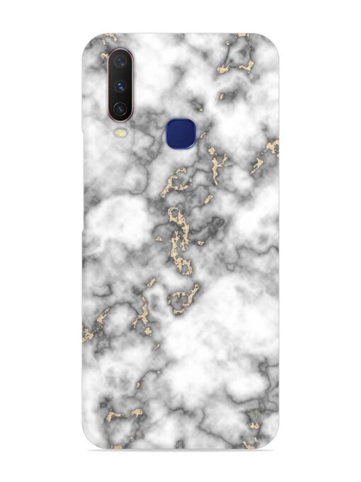 Gray And Gold Marble Snap Case for Vivo Y12 Zapvi