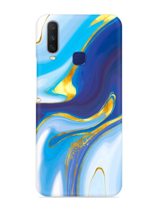 Watercolor Background With Golden Foil Snap Case for Vivo Y12 Zapvi