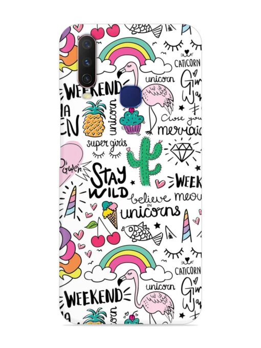 Unicorn Ice Cream Snap Case for Vivo Y12 Zapvi