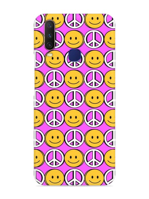 Smiley Face Peace Snap Case for Vivo Y12 Zapvi