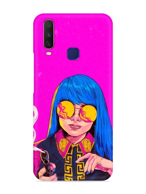 Aesthetic Anime Girl Snap Case for Vivo Y12 Zapvi