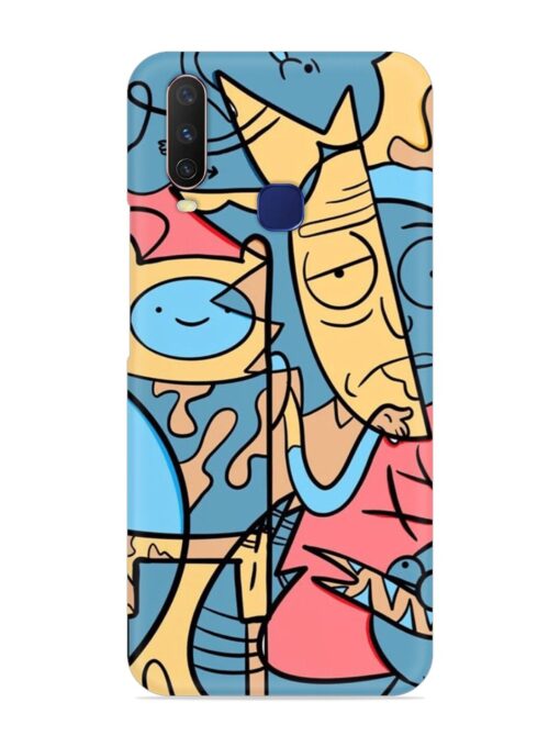 Silly Face Doodle Snap Case for Vivo Y12 Zapvi