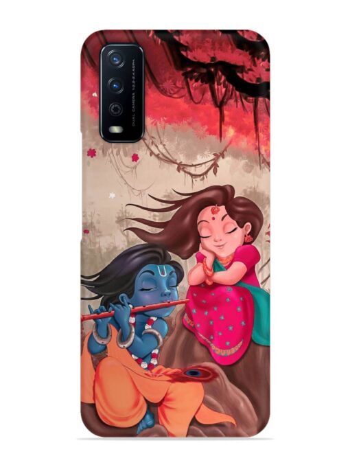 Radhe Krishna Water Art Snap Case for Vivo Y12G