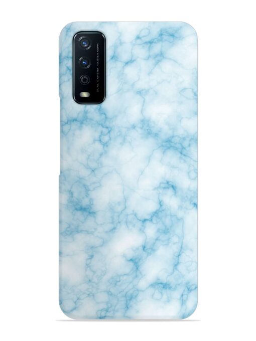 Blue White Natural Marble Snap Case for Vivo Y12G