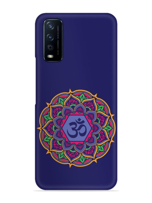 Om Mandala Art Blue Snap Case for Vivo Y12G