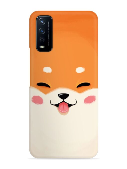 Cute Dog Face Vector Snap Case for Vivo Y12G