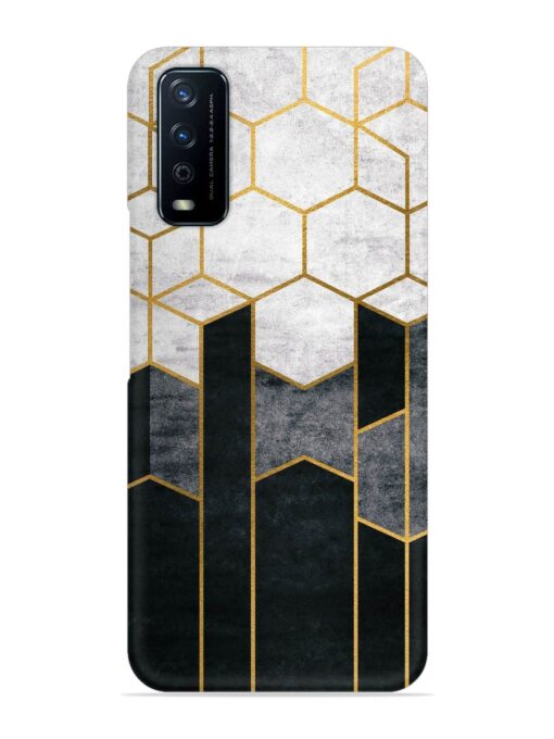 Cube Marble Art Snap Case for Vivo Y12G