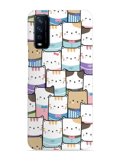 Cute Adorable Cat Snap Case for Vivo Y12G