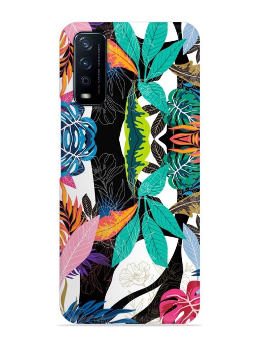 Floral Pattern Bright Snap Case for Vivo Y12G