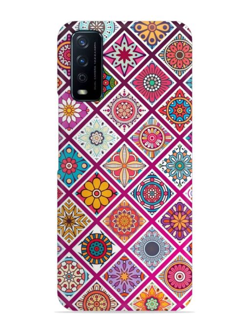 Seamless Tile Pattern Snap Case for Vivo Y12G