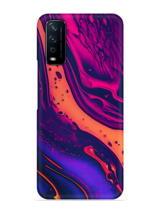 Fluid Blue Pink Art Snap Case for Vivo Y12G