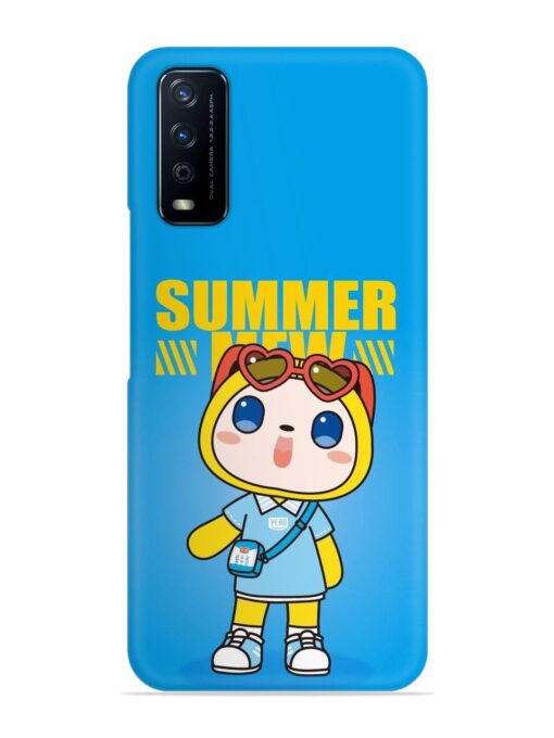 Summer Mew Cartoon Snap Case for Vivo Y12G