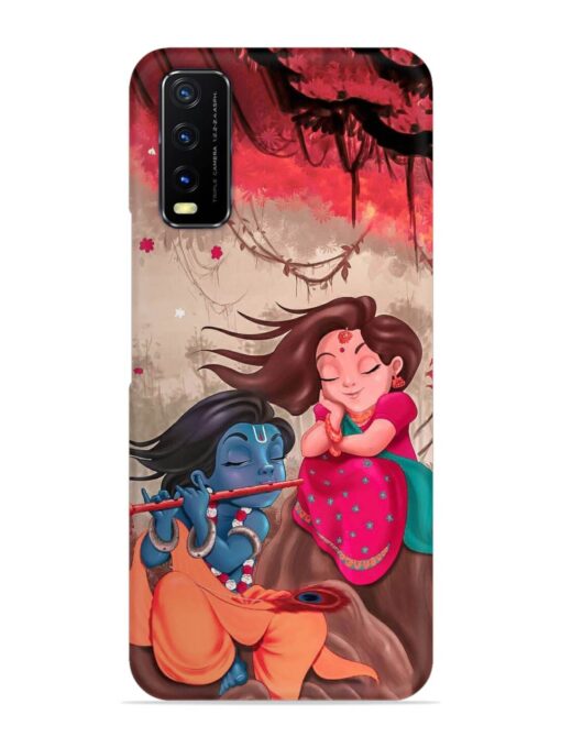 Radhe Krishna Water Art Snap Case for Vivo Y12S Zapvi