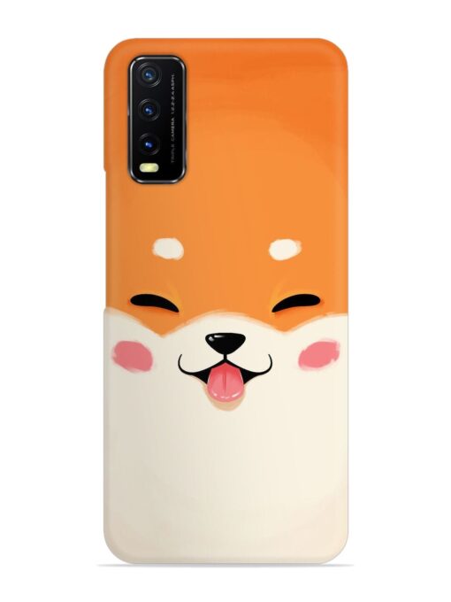 Cute Dog Face Vector Snap Case for Vivo Y12S Zapvi