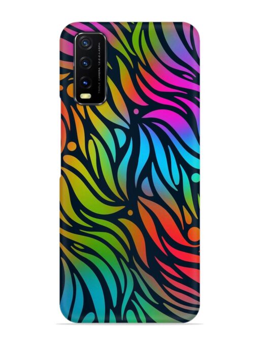 Abstract Leaf Design Snap Case for Vivo Y12S Zapvi