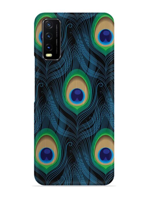 Seamless Pattern Peacock Snap Case for Vivo Y12S Zapvi