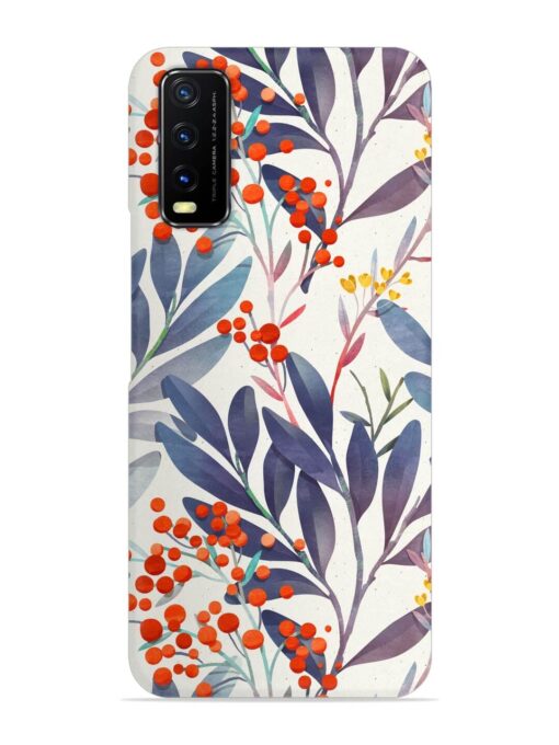 Seamless Floral Pattern Snap Case for Vivo Y12S Zapvi