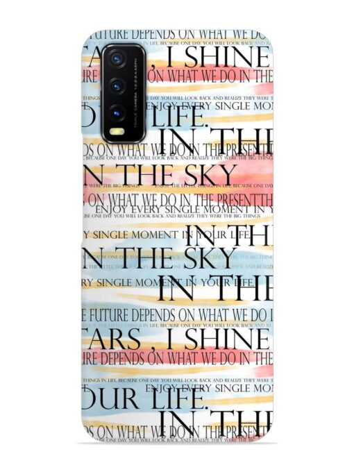 Seamless Slogans Pattern Snap Case for Vivo Y12S Zapvi