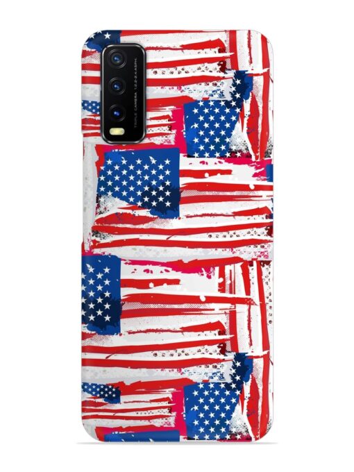 Usa Flag Seamless Snap Case for Vivo Y12S Zapvi