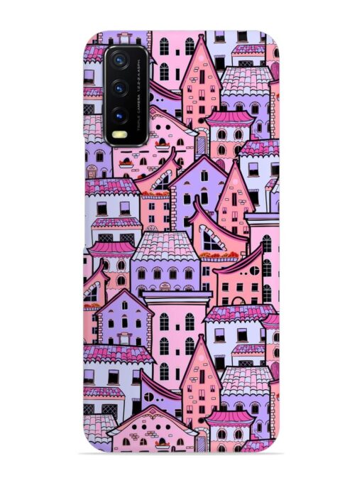 Seamless Pattern Houses Snap Case for Vivo Y12S Zapvi