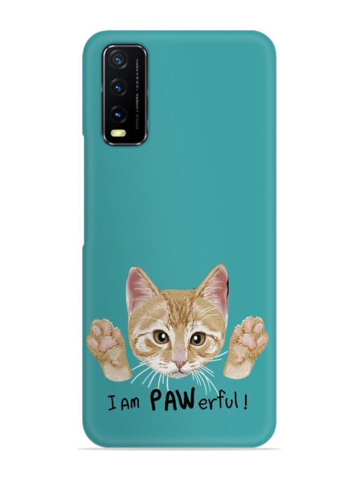 Typography Slogan Cat Snap Case for Vivo Y12S Zapvi