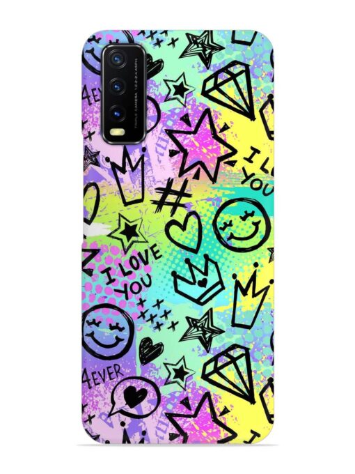 Bright Seamless Pattern Snap Case for Vivo Y12S Zapvi