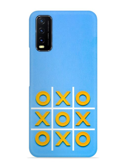 Yellow Plastic Crosses Snap Case for Vivo Y12S Zapvi