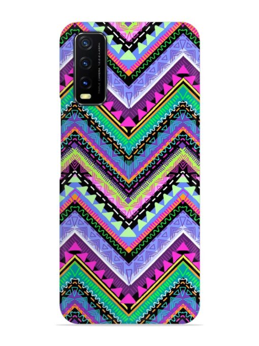 Tribal Aztec Print Snap Case for Vivo Y12S Zapvi