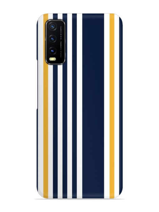 Seamless Stripe Pattern Snap Case for Vivo Y12S Zapvi