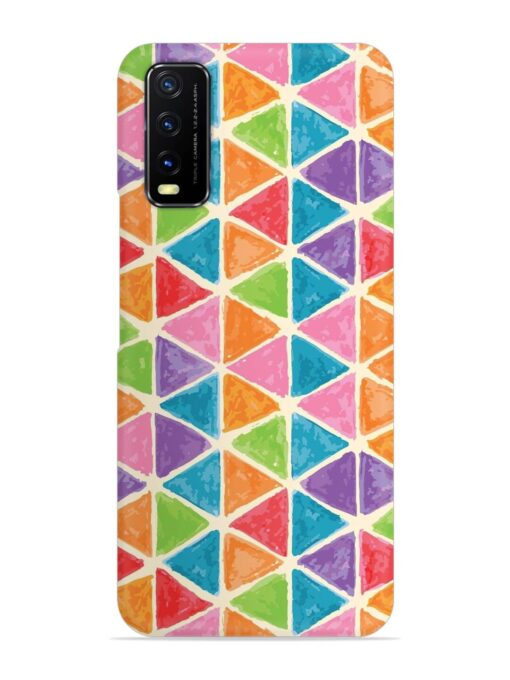 Seamless Colorful Isometric Snap Case for Vivo Y12S Zapvi