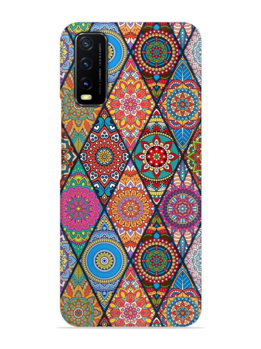 Seamless Tile Pattern Snap Case for Vivo Y12S Zapvi