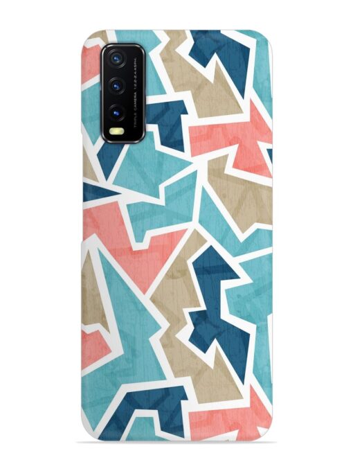 Vintage Geometric Triangle Snap Case for Vivo Y12S Zapvi