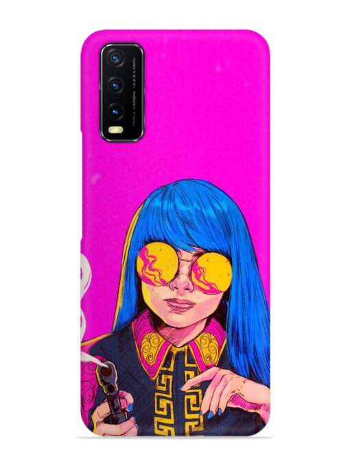 Aesthetic Anime Girl Snap Case for Vivo Y12S Zapvi