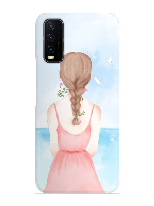 Watercolor Girl Vector Snap Case for Vivo Y12S Zapvi