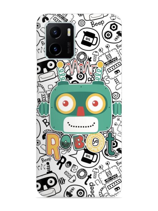 Robot Modern Seamless Pattern Snap Case for Vivo Y15C Zapvi