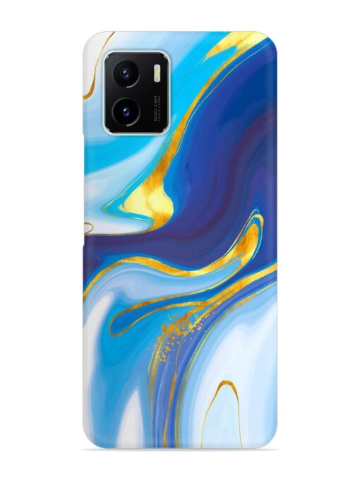 Watercolor Background With Golden Foil Snap Case for Vivo Y15C