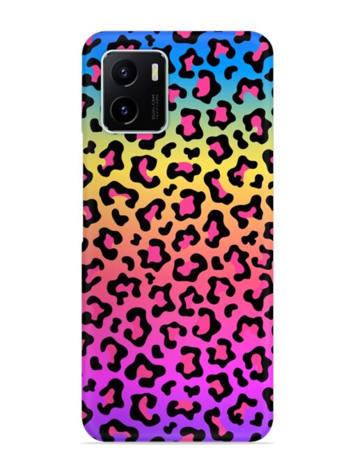 Neon Rainbow Colored Snap Case for Vivo Y15C Zapvi