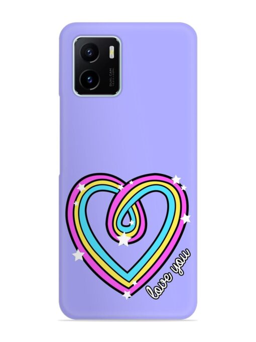 Colorful Rainbow Heart Snap Case for Vivo Y15C Zapvi