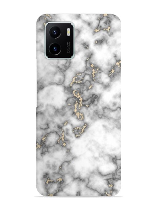 Gray And Gold Marble Snap Case for Vivo Y15S Zapvi