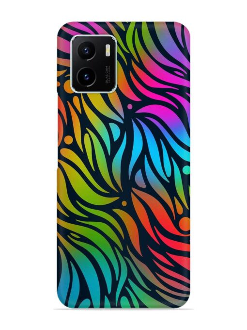 Abstract Leaf Design Snap Case for Vivo Y15S Zapvi