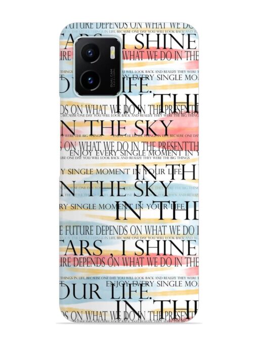 Seamless Slogans Pattern Snap Case for Vivo Y15S