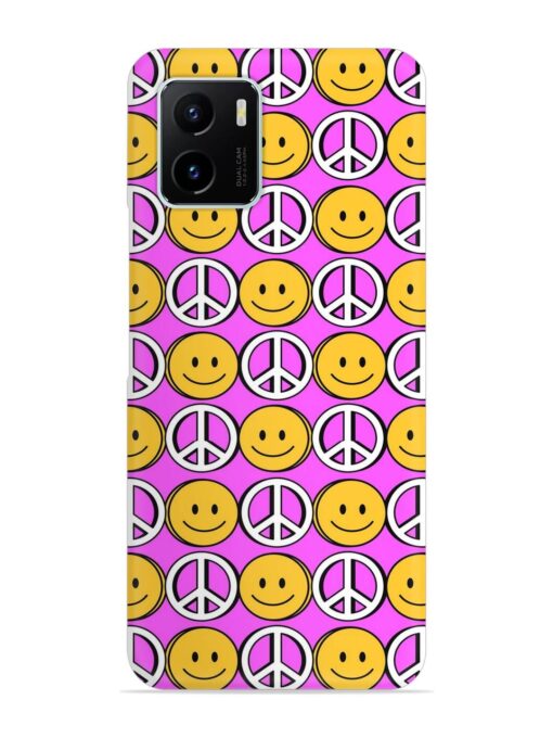 Smiley Face Peace Snap Case for Vivo Y15S