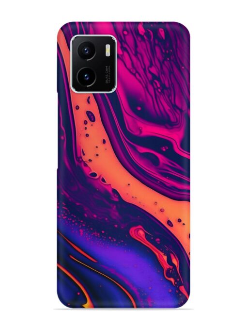 Fluid Blue Pink Art Snap Case for Vivo Y15S Zapvi