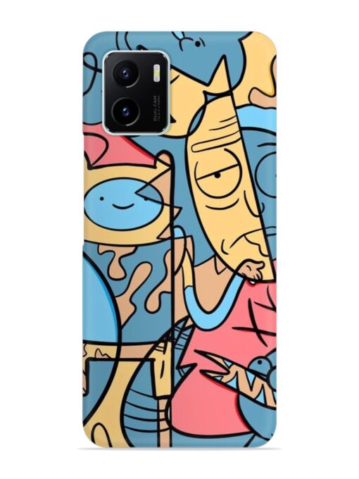 Silly Face Doodle Snap Case for Vivo Y15S Zapvi