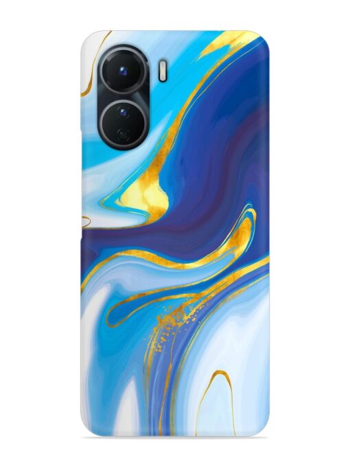 Watercolor Background With Golden Foil Snap Case for Vivo Y16