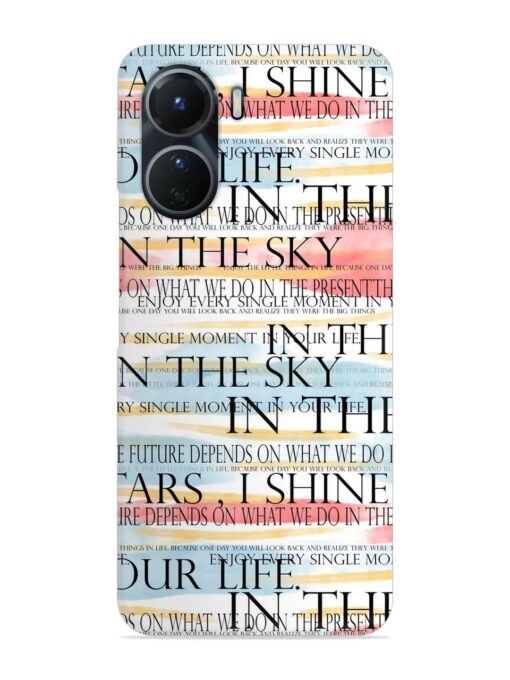 Seamless Slogans Pattern Snap Case for Vivo Y16 Zapvi