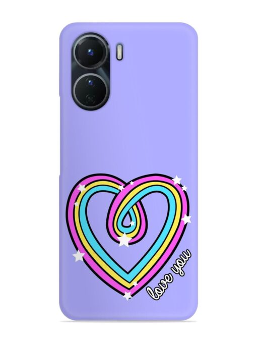 Colorful Rainbow Heart Snap Case for Vivo Y16 Zapvi